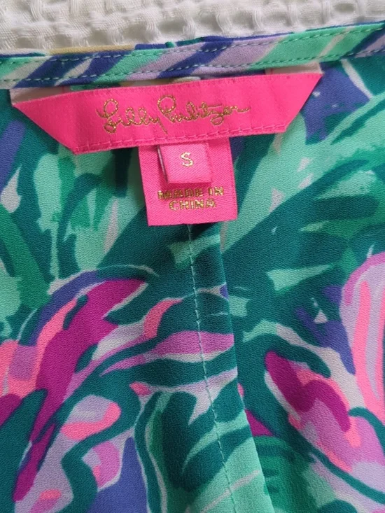 Lilly Pulitzer Alisha Midi Dress Shake Your Palm Palms 🌴 SIze S - Picture 8 of 8